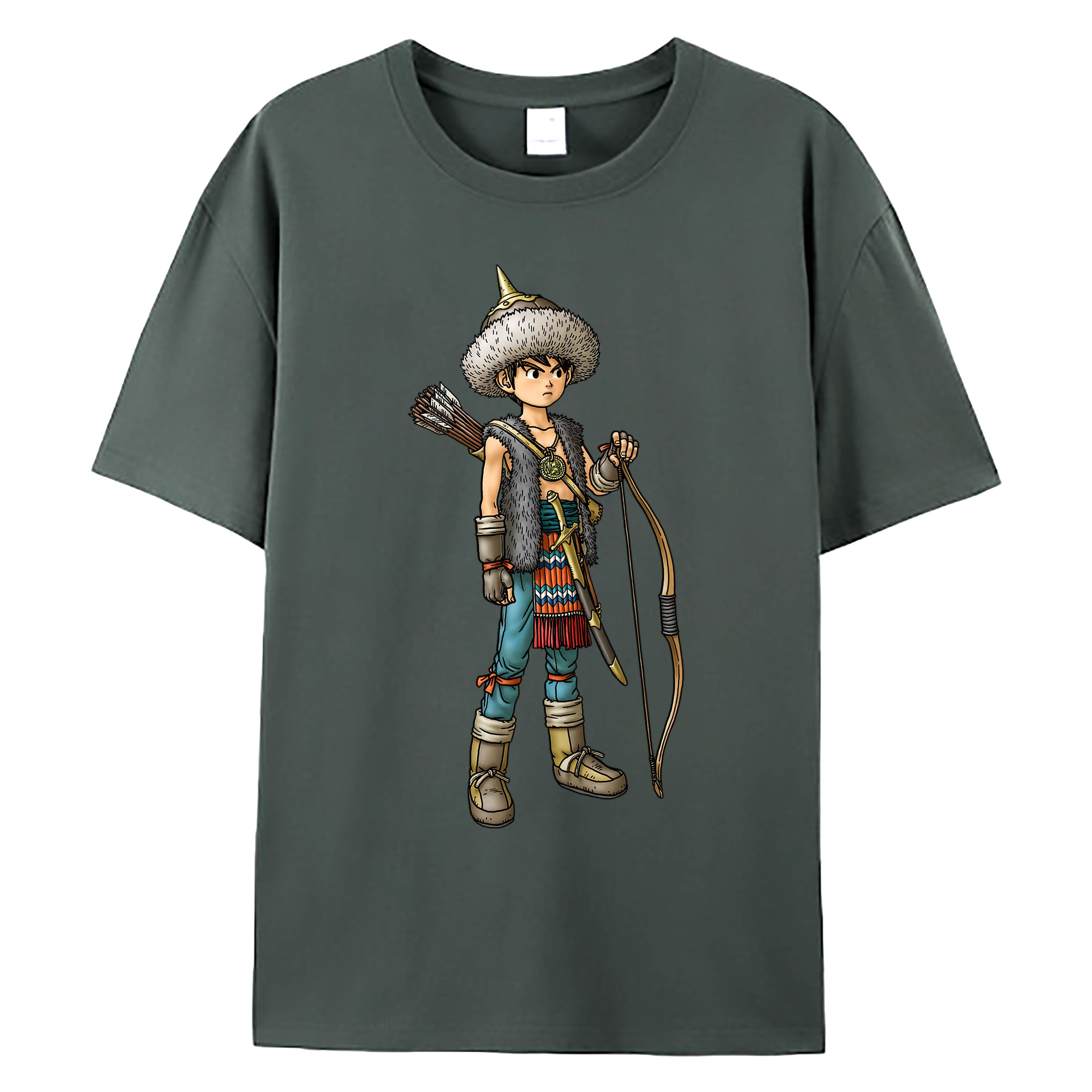 （画像用） ドラゴンクエスト Doragon Kuesuto Dragon Quest 綿100％ メンズ半袖Tシャツ｜肌触りやわらか＆通気性